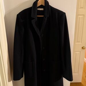 J. Crew Womens Classic Black Wool Coat